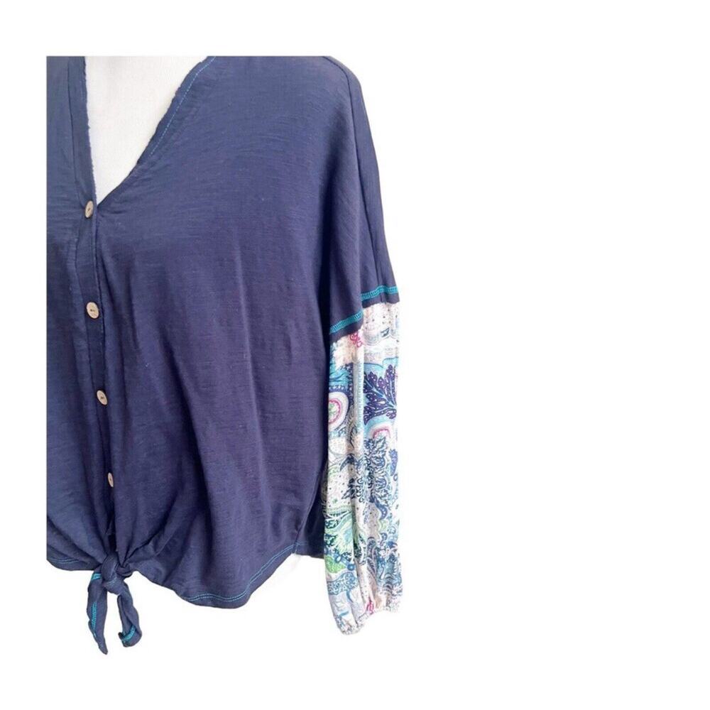 Umgee Flared Multipattern Sleeve Bohemian Top Woo… - image 6